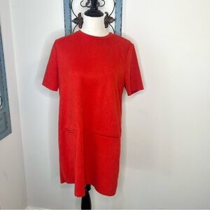 Zara Red Short Sleeve Dress